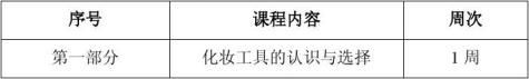 化妆教学计划