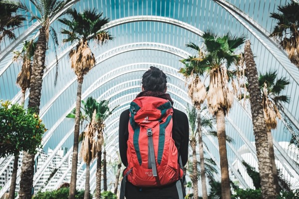 How to pack a backpack - bottom - red backpack