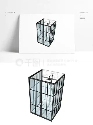 淋浴房隔断3D模型