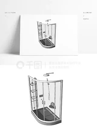 常用淋浴房3D模型