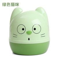 家用塑料圆形抽纸盒 创意萌哒哒客厅厕所纸巾盒卡通猫咪卷纸筒