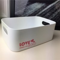 E-1311 白色简约安全环保家居便携收纳盒杂物盒置物盒