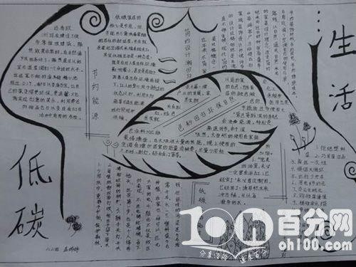 学生制作的低碳生活内容手抄报