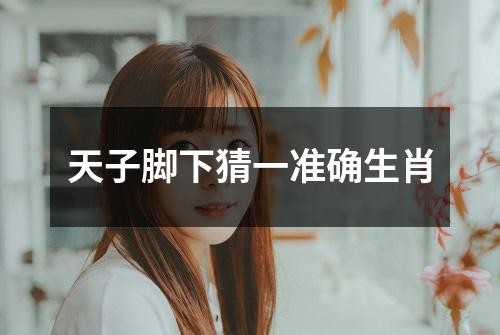 天子脚下猜一准确生肖