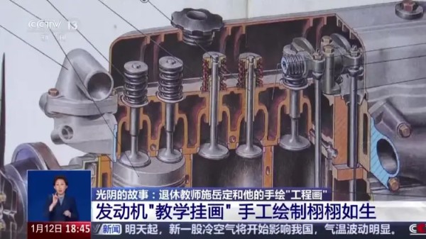 没有绘画基础,手绘“教学挂画”却栩栩如生……