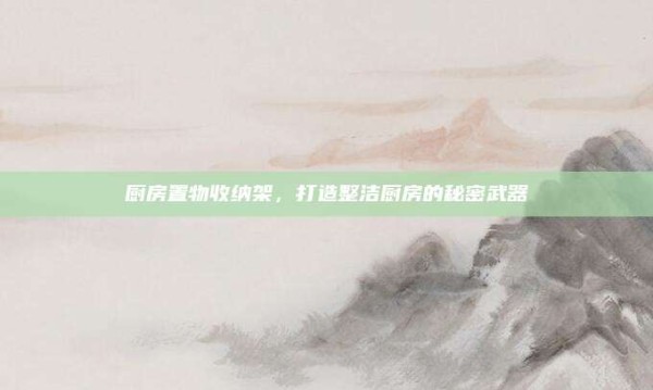 厨房置物收纳架,打造整洁厨房的秘密武器