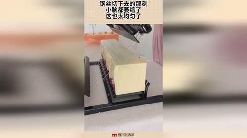 钢丝切下去的那刻，小脑都萎缩了，这也太均匀了！
