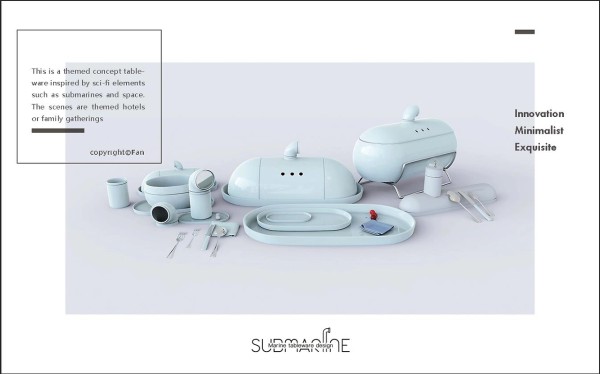 海洋主题陶瓷餐具《Submarine》