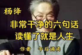 杨绛 非常干净的六句话,读懂了就是人生 哲理散文视频封面