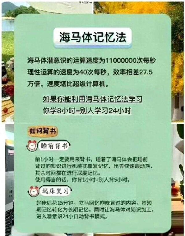 世界公认的四个超强记忆法：揭秘记忆秘诀，提高学习效率