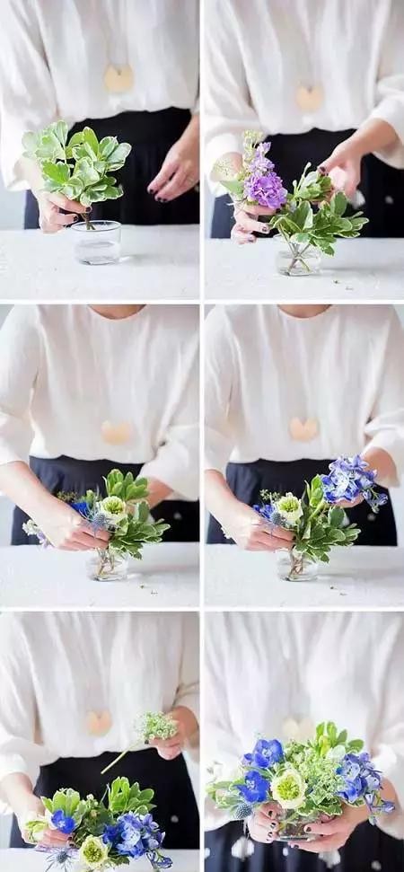 花艺｜一个水杯如何diy出一个美丽的花束？