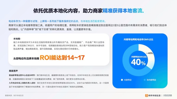 ▲ 2024快手本地?活两轮电动车?业洞察报告