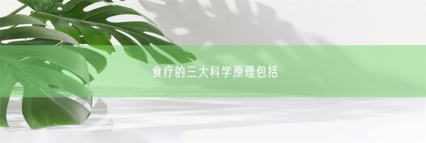 食疗的三大科学原理包括(图1)