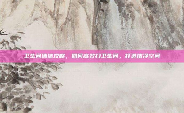 卫生间清洁攻略,如何高效扫卫生间,打造洁净空间