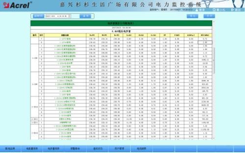安科瑞电力监控系统在嘉兴杉杉生活广场的设计与应用