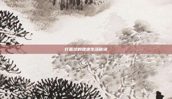 打篮球的健康生活秘诀