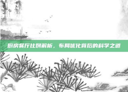厨房餐厅比例解析,布局优化背后的科学之道