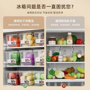 大容量冰箱785盒抽屉式明带厨鸡蛋蔬菜水果冷冻食物收纳盒