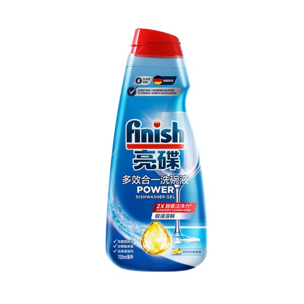 finish亮碟洗碗机洗涤剂洗碗液 专用清洁剂洗碗盐漂洗剂多效合一 700ml86.46元（合43.23元/件）