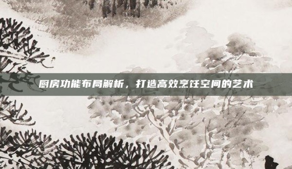 厨房功能布局解析,打造高效烹饪空间的艺术