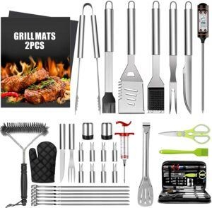 Taimasi 34Pcs BBQ Grill Accessories Tools Set 烧烤配件套装