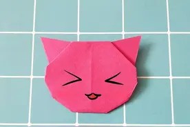 儿童趣味手工,可爱小猫折纸教程,简单易学图片