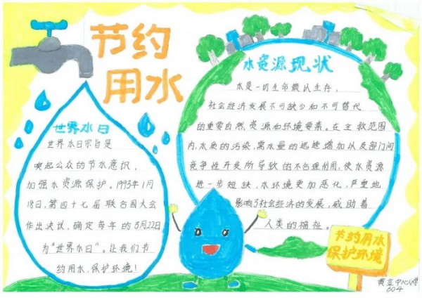 节约用水手抄报