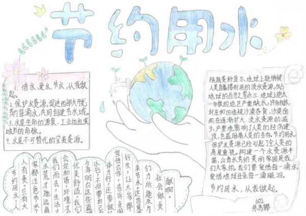 节约用水手抄报精选