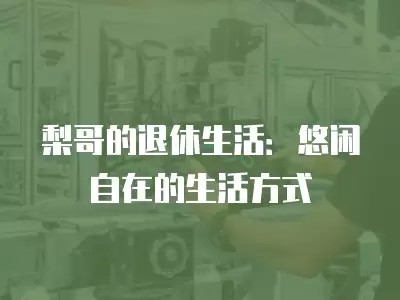 梨哥的退休生活：悠闲自在的生活方式