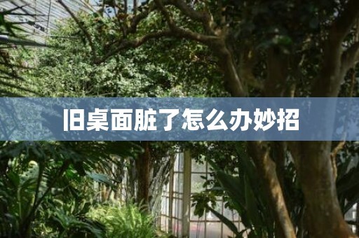 旧桌面脏了怎么办妙招