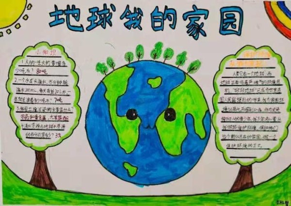 绿色地球我今们的家园手抄报绿色家园手抄报