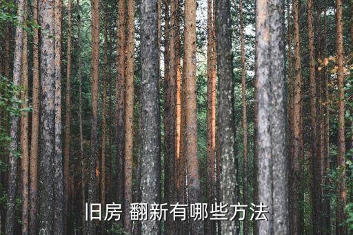 旧房 翻新有哪些方法
