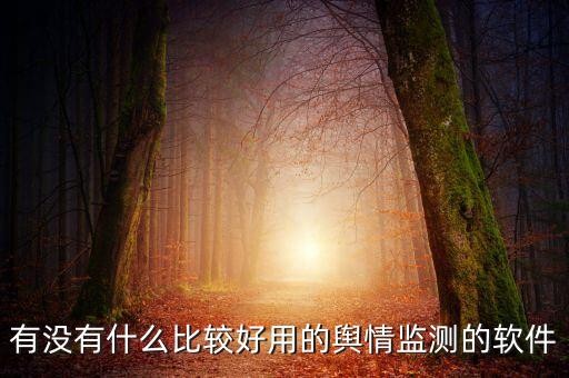 有没有什么比较好用的舆情监测的软件