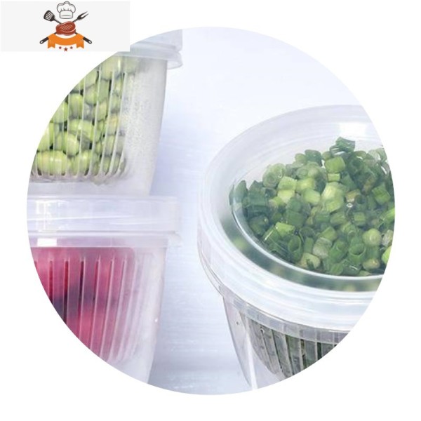 冰箱葱花收纳盒葱姜蒜沥水保鲜盒密封厨房蔬菜收纳盒子