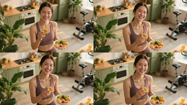 健康饮食女性健身餐营养生活美食特写