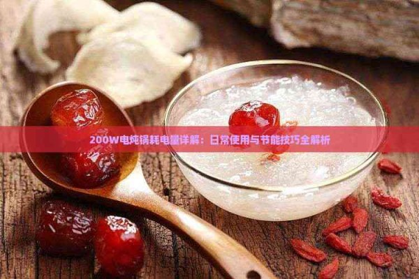 200W电炖锅耗电量详解：日常使用与节能技巧全解析