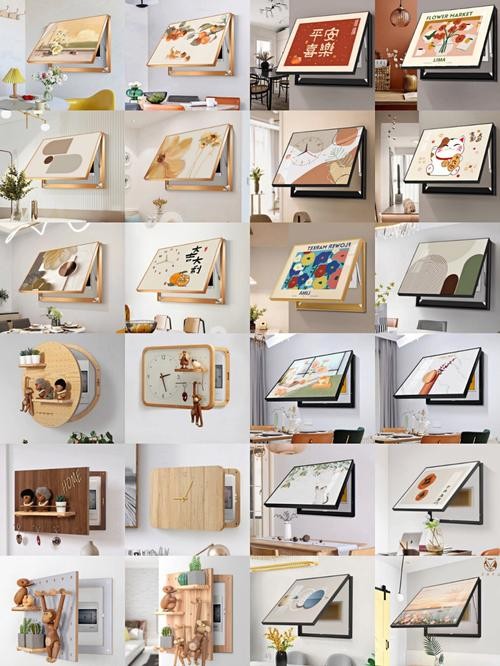 手绘电表箱装饰画 电表箱装饰画diy