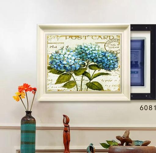 手绘电表箱装饰画 电表箱装饰画diy