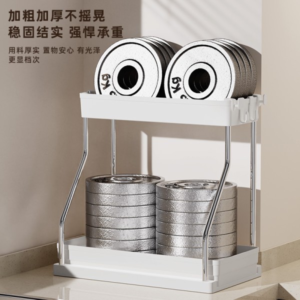 厨房调味料置物架双层台面家用多功能家用油盐酱醋筷子收纳架子_勤高优品_厨房/烹饪用具-第2张图片-提都小院