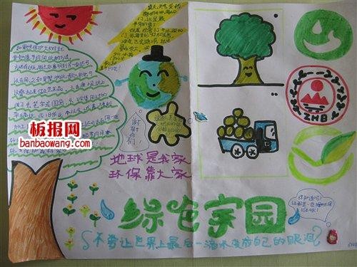 环保保护绿色家园手抄报