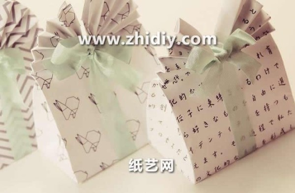 父亲节手工折纸礼物袋的手工折法视频教程