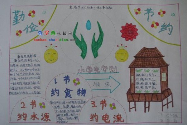 好看的勤俭节约手抄报设计|好看的勤俭节约手抄报图片