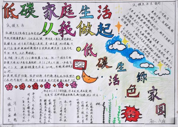 节约能源手抄报图片节约资源低碳生活手抄报勤俭节约手抄报