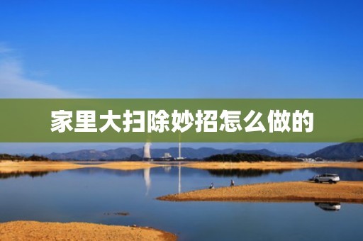 家里大扫除妙招怎么做的