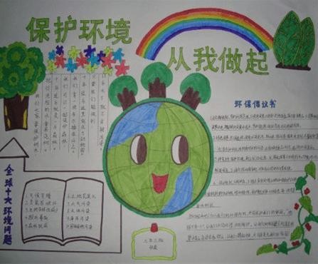 关于工厂安全环保的手抄报 关于环保的手抄报