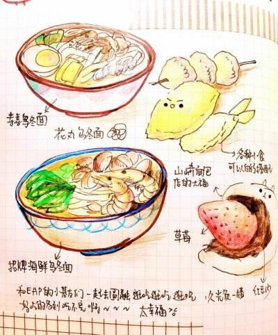 好可爱的美食简笔画