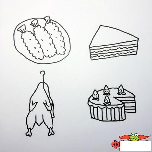 美食怎么画简笔画图片食物简笔画图片大全