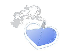 卡通线条几何心形元素