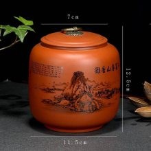 陶瓷紫砂茶叶罐 陶瓷密封罐 茶叶陶瓷罐定制logo 员工福利礼品套装