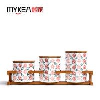 谜家/MYKEA 陶瓷中式密封储物罐三件套J1704064-1